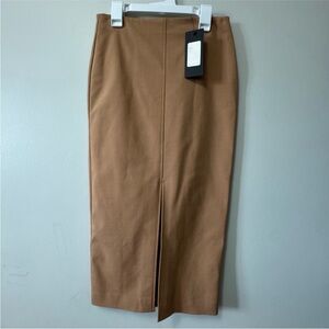 Guess by Marciano Brown Maxi Pencil Skirt with Slit